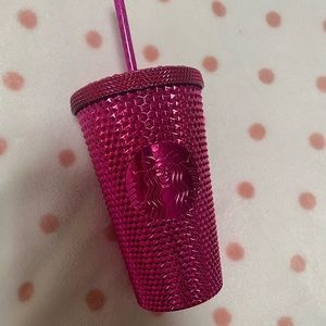 16 oz Grande Starbucks Holiday 2022 Bling Tumbler | Pink Sangria